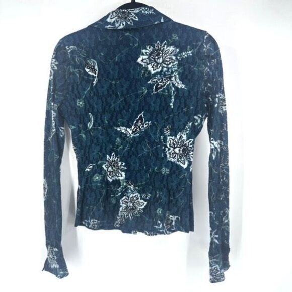 Vintage Y2K INC International Concepts Women's‎ Lace Button Front Blouse Medium - Picture 3 of 10